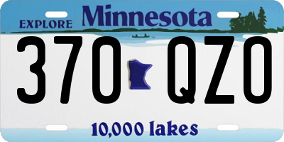 MN license plate 370QZO