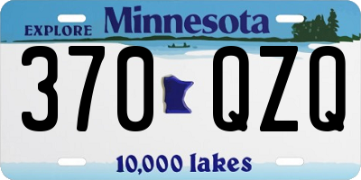 MN license plate 370QZQ