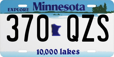 MN license plate 370QZS
