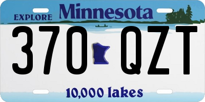 MN license plate 370QZT
