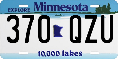 MN license plate 370QZU