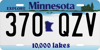 MN license plate 370QZV