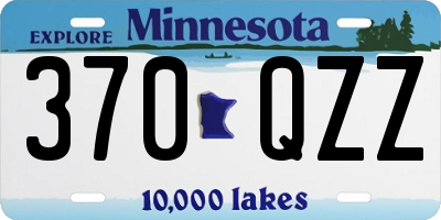 MN license plate 370QZZ