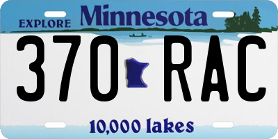 MN license plate 370RAC