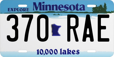 MN license plate 370RAE