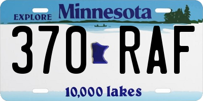 MN license plate 370RAF