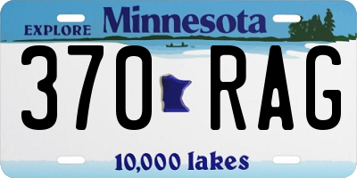 MN license plate 370RAG