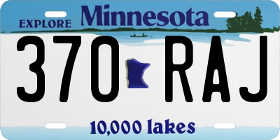 MN license plate 370RAJ