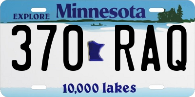 MN license plate 370RAQ