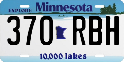 MN license plate 370RBH