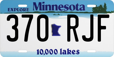 MN license plate 370RJF