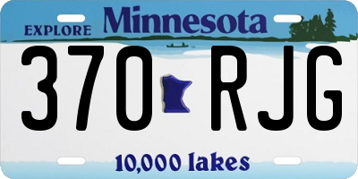 MN license plate 370RJG