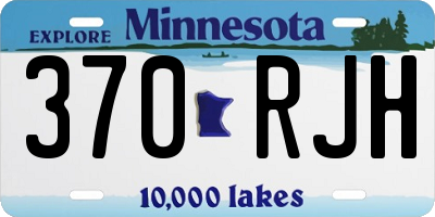 MN license plate 370RJH