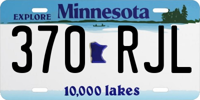 MN license plate 370RJL