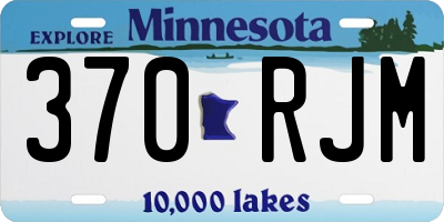 MN license plate 370RJM