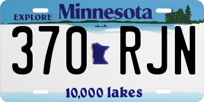 MN license plate 370RJN