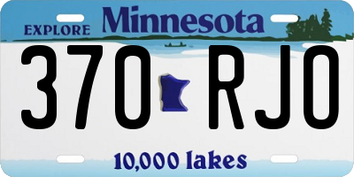 MN license plate 370RJO