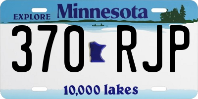 MN license plate 370RJP