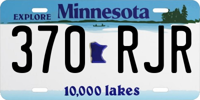 MN license plate 370RJR