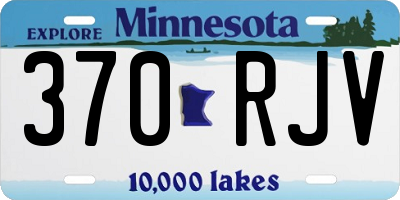 MN license plate 370RJV