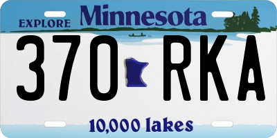 MN license plate 370RKA