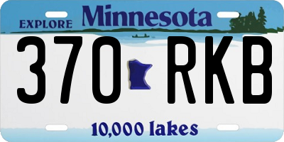 MN license plate 370RKB