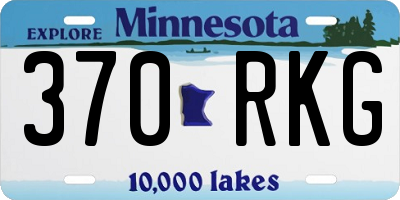 MN license plate 370RKG