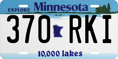 MN license plate 370RKI