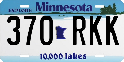 MN license plate 370RKK