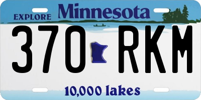 MN license plate 370RKM