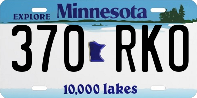 MN license plate 370RKO