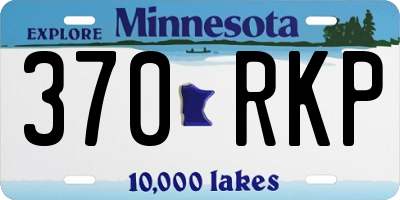 MN license plate 370RKP