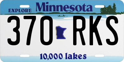 MN license plate 370RKS