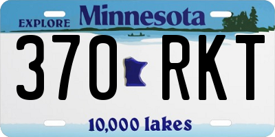 MN license plate 370RKT