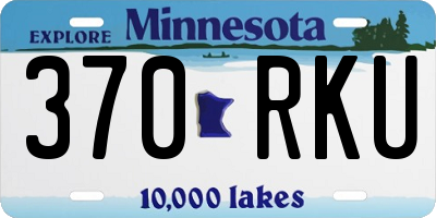 MN license plate 370RKU