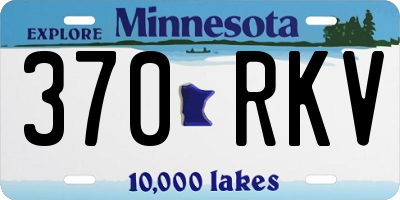 MN license plate 370RKV