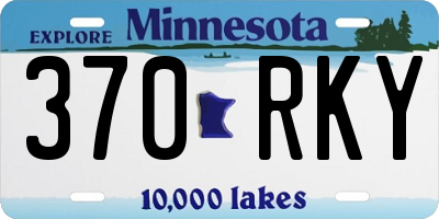 MN license plate 370RKY