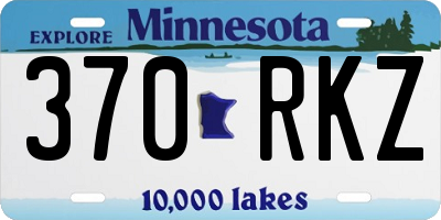 MN license plate 370RKZ