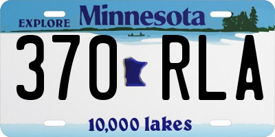 MN license plate 370RLA
