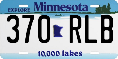 MN license plate 370RLB