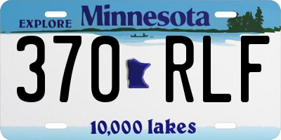 MN license plate 370RLF