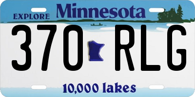 MN license plate 370RLG