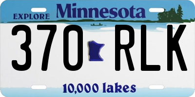 MN license plate 370RLK
