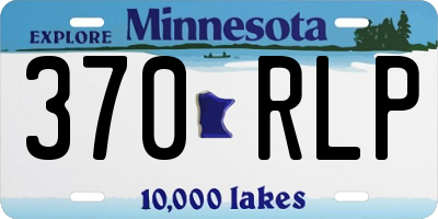 MN license plate 370RLP