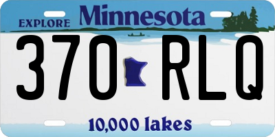 MN license plate 370RLQ