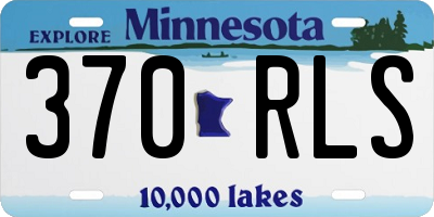 MN license plate 370RLS