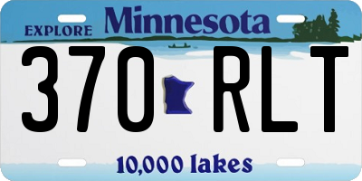 MN license plate 370RLT