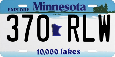 MN license plate 370RLW