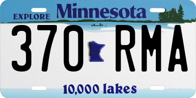 MN license plate 370RMA