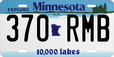 MN license plate 370RMB